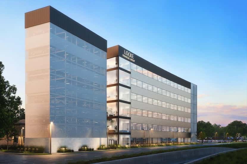 The six-story office project is southwest of downtown Fort Worth.