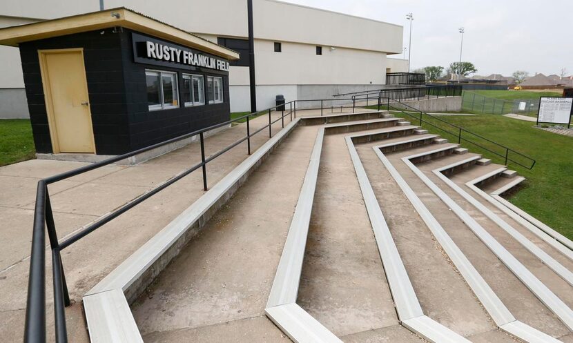 
The press box and seats at Rusty Franklin Field are part of the renovations.
