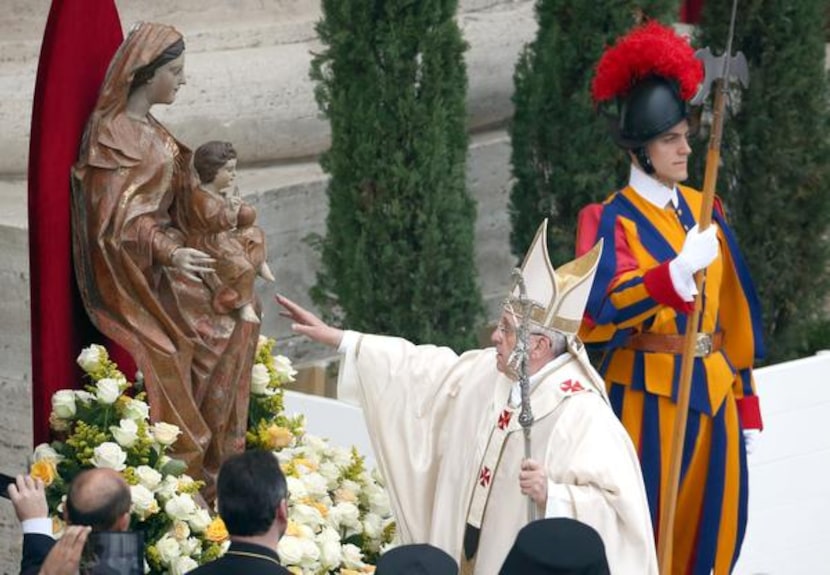 
Pope Francis leads the canonization Mass. The ceremony offered him a stage to underscore...