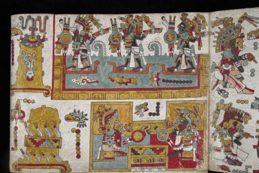 The Codex Zouche-Nuttall, Folio 86. Mexico, AD 1200-1521. A Mixtec picture-writing of the...