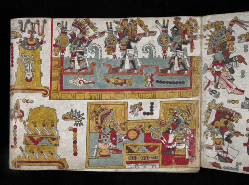 The Codex Zouche-Nuttall, Folio 86. Mexico, AD 1200-1521. A Mixtec picture-writing of the...
