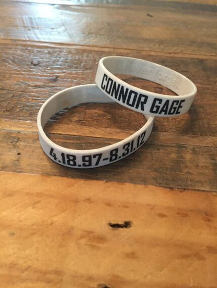 This is a replica of the wristband Shane Buechele has worn in games since high school to...