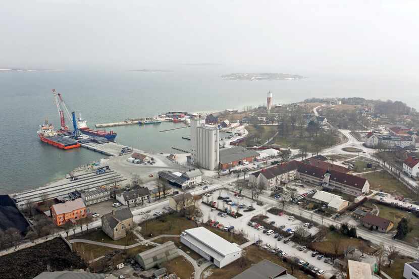 This is a March 31, 2010 file photo of  Slite harbor at the strategic island Gotland in...