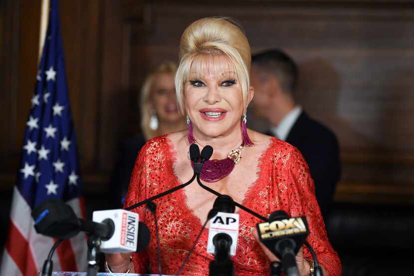 Ivana Trump, pictured in 2018, died accidentally from blunt impact injuries to her torso,...