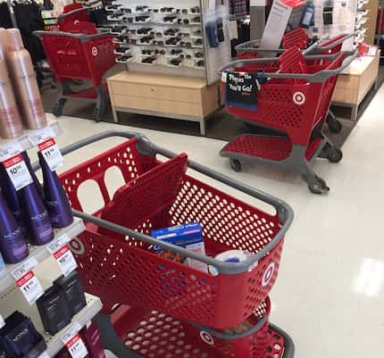 Carts were abandoned at the Target at Skillman and Abrams Road in northeast Dallas on...