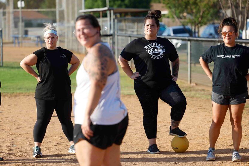 While incarcerated, Navarro (third from left) signed up for classes and took part in sports...