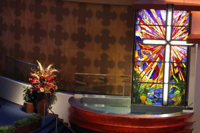The new Baptismal located in the sanctuary in the Worship Center of the First Baptist Church...