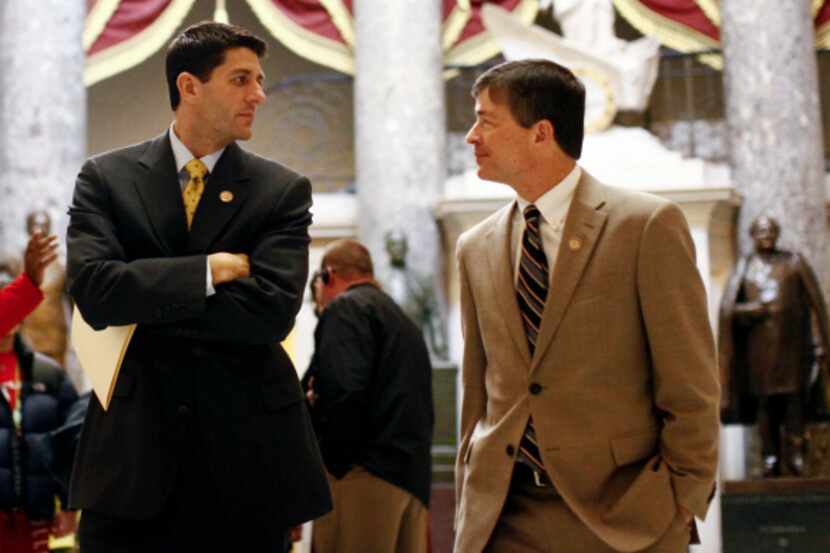 Like Republican Rep. Paul Ryan of Wisconsin (left), Rep. Jeb Hensarling of Dallas has risen...