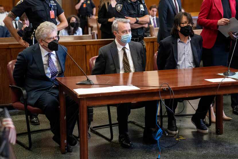 From left, Glenn Horowitz, Craig Inciardi, and Edward Kosinski appear in criminal court...