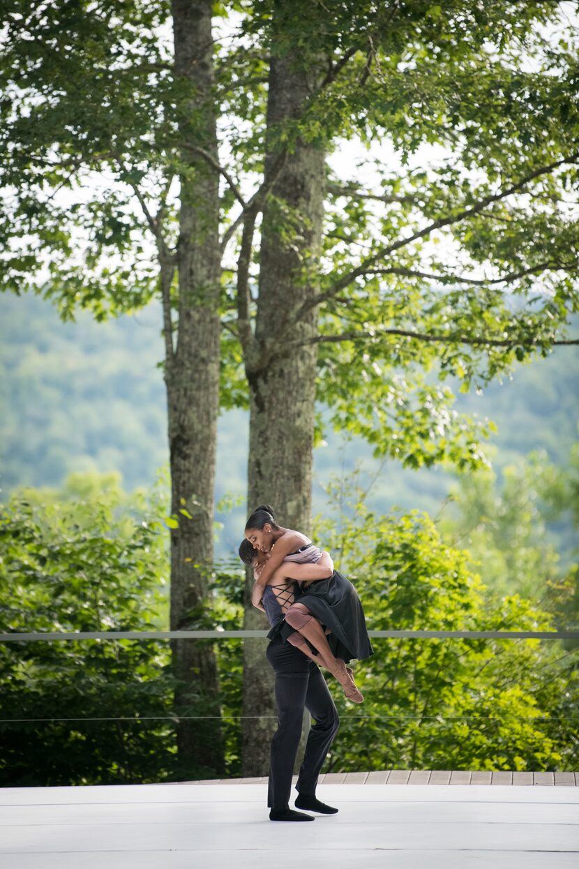 Dallas Black Dance Theatre dancers Sierra Noelle Jones and De’Anthony Vaughan performing in...