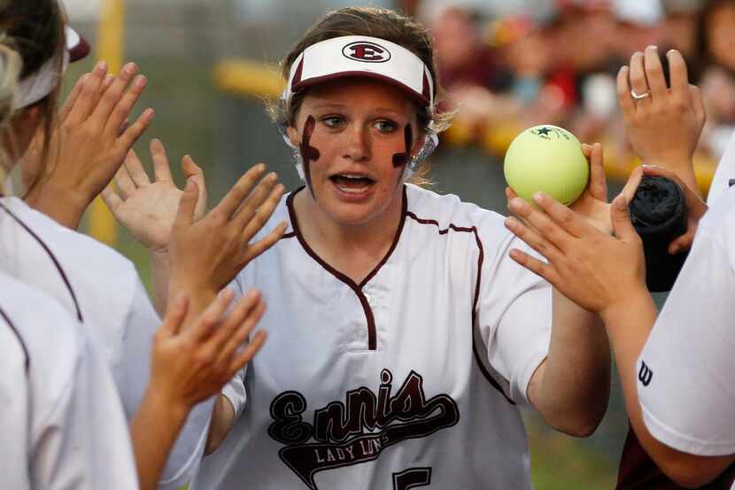 Julia Hollingsworth, OF/SS, Ennis / Before the start of the playoffs she boasted a .678...