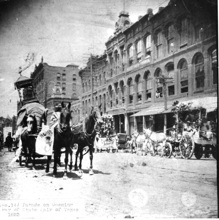 Parade on opening day of the State Fair of Texas, 1893.