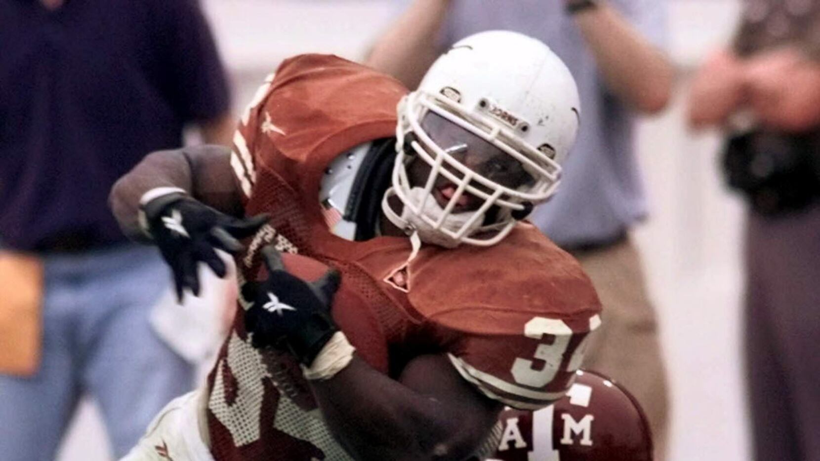 Texas 26, Texas A&M 24 (Nov. 27 1998 in College Station, Texas) Ricky Williams broke off a...