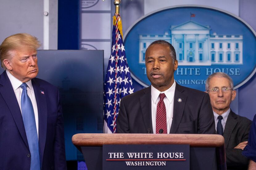Ben Carson, a member of Donald Trump’s Cabinet and coronavirus task force, prompted testing...