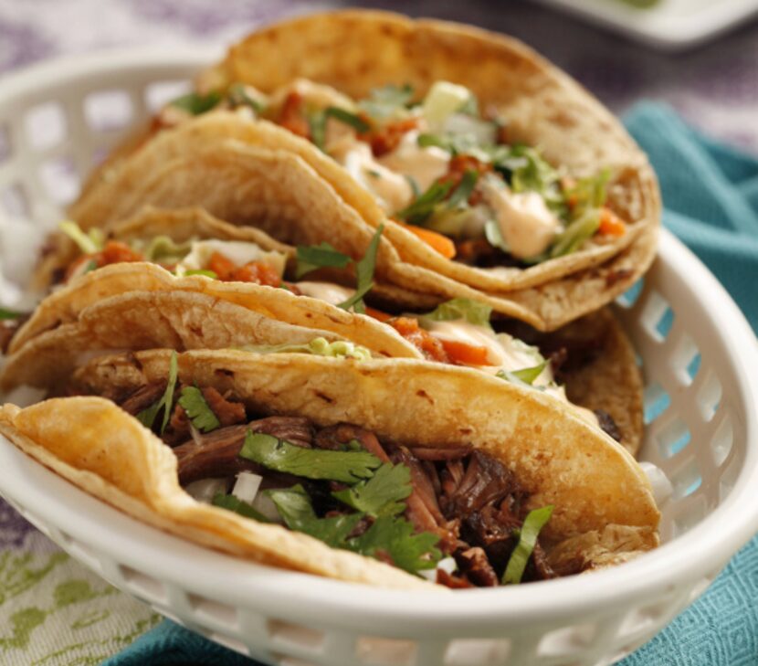 Korean Short-Rib Tacos are the most popular variety at Ssahm BBQ, says proprietor Joey Hong.