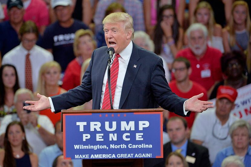 Donald Trump campaigned in Wilmington, N.C., on Tuesday during a swing through the...
