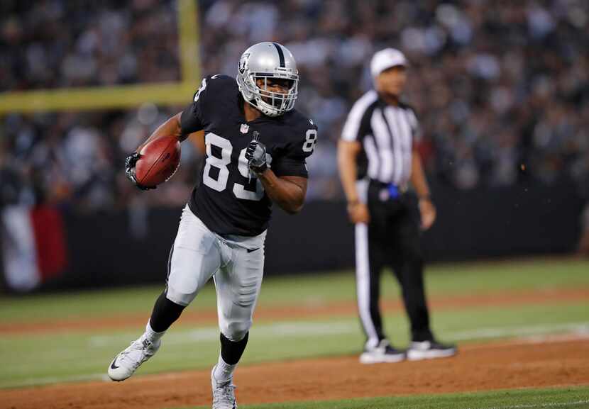 Oakland Raiders wide receiver Amari Cooper during the first half of an NFL football game...