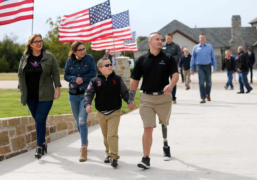 The Byers family -- (from left) Megan, Cameron, 16, Preston, 9 and retired U.S. Air Force...