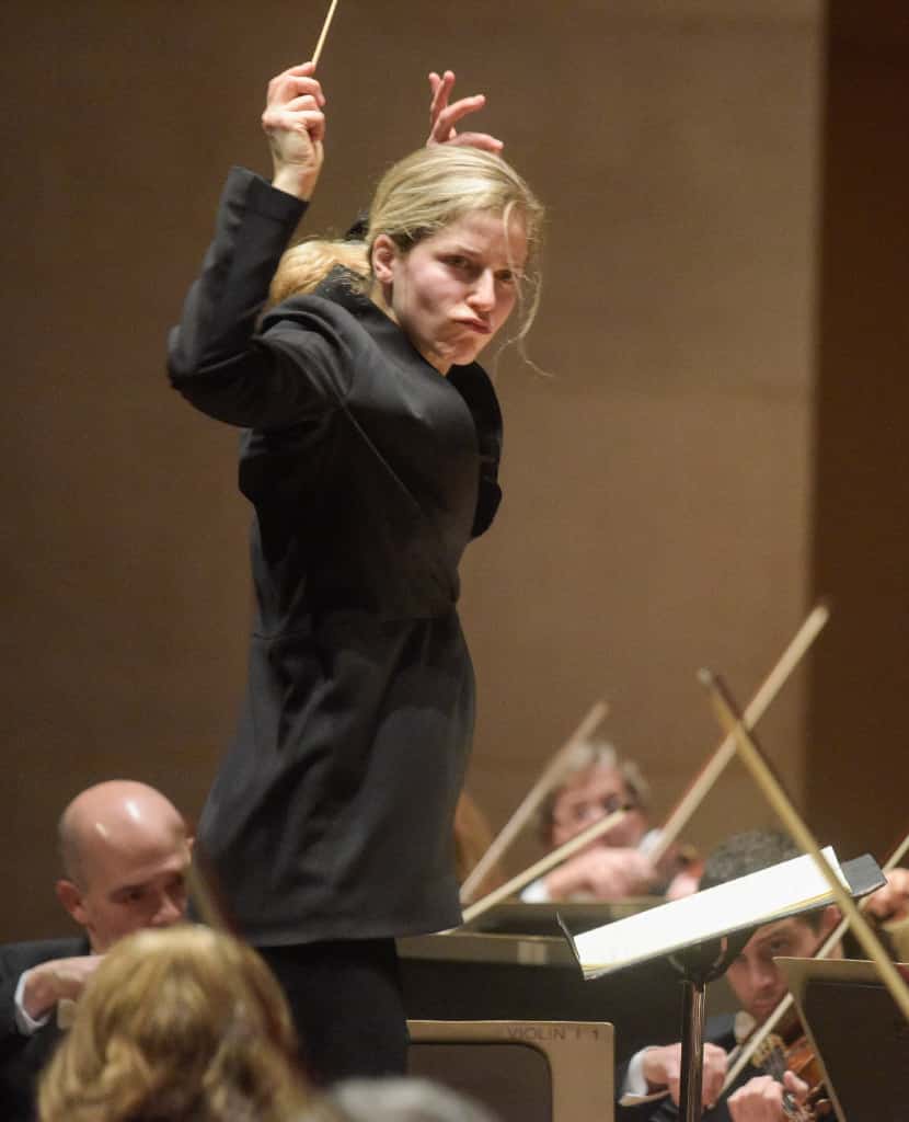Karina Canellakis conducts  the Dallas Symphony Orchestra on Jan. 12, 2017.  