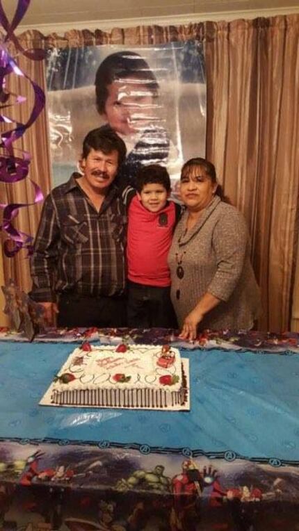 Jacinto Mireles and wife Audelia Sandoval celebrating son Edwin's birthday in 2016. “He’s...