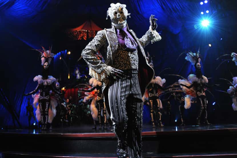 The Skeleton Dance on the opening night of Cirque du Soleil's "Kooza" on Wednesday, Sept....