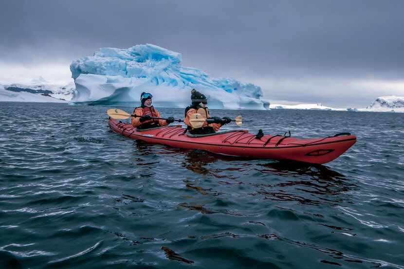 
One of the best ways to explore the Antarctic coastline is by sea kayak, an increasingly...