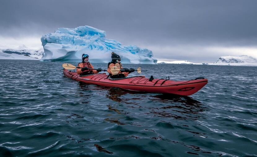 
One of the best ways to explore the Antarctic coastline is by sea kayak, an increasingly...
