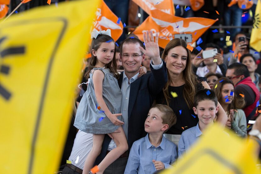 Presidential candidate Ricardo Anaya of the Forward for Mexico Coalition, which unites the...