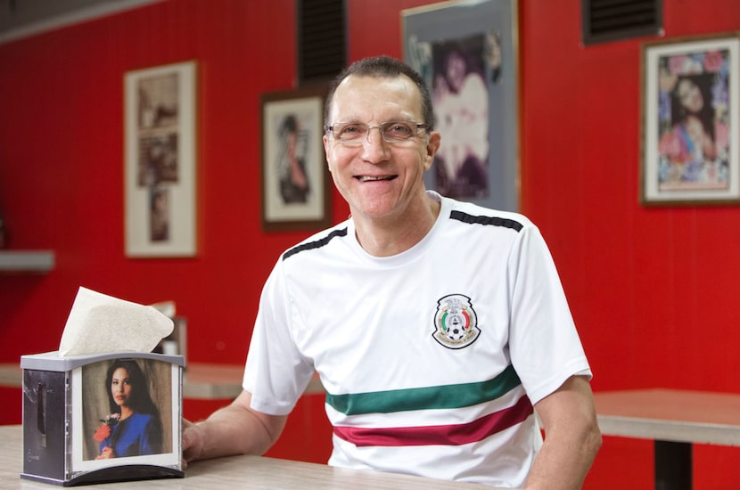 Country Burger manager Rafael Jimenez, a Selena fan, at the restaurant in Dallas. Jimenez...