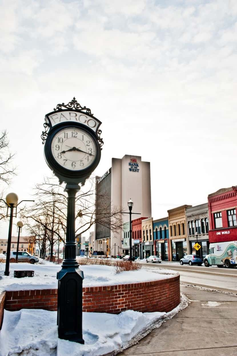 
Clock at Fargo Depot. The Northern Pacific Depot has been a Fargo landmark since its...