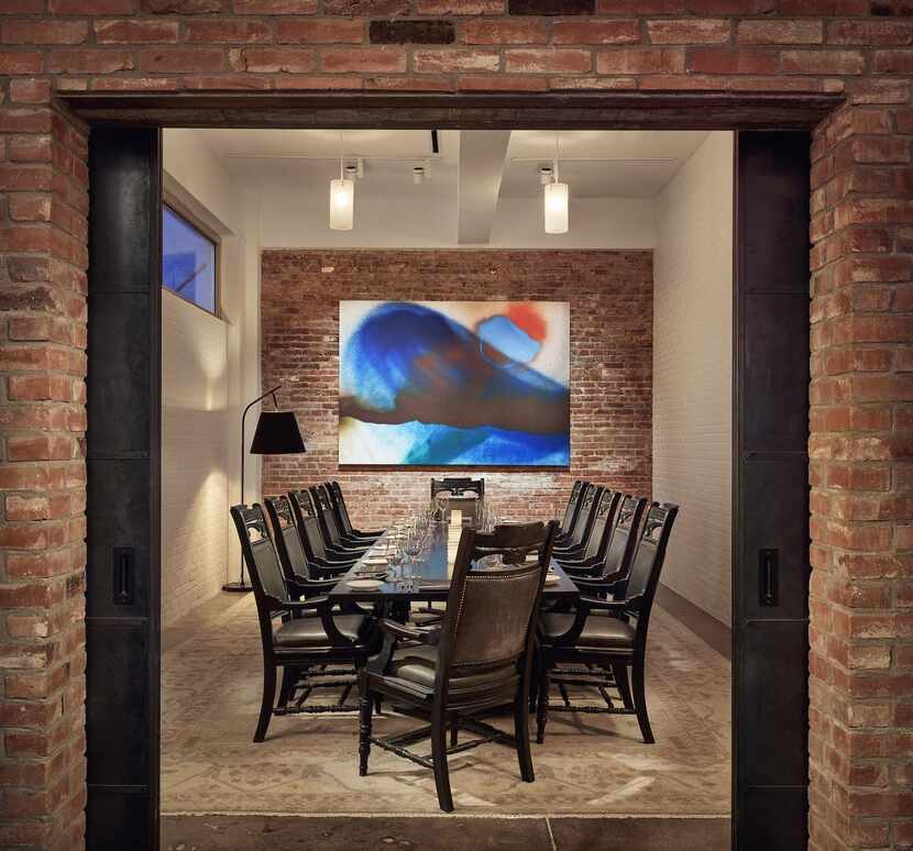 A private dining room in one of the suites at the Hotel Saint George in Marfa.