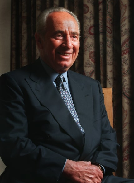 Shimon Peres in Dallas in 1997.