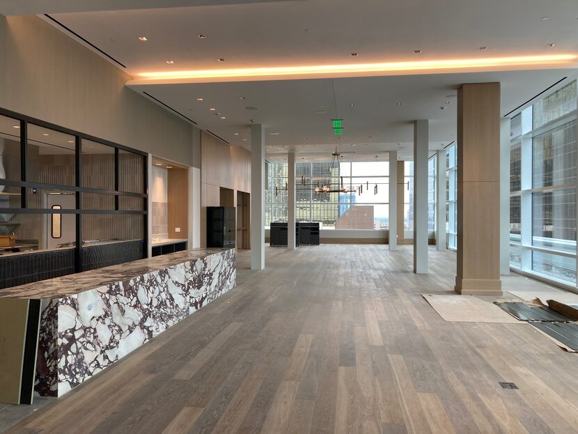 The main restaurant area at downtown Dallas' new JW Marriott Hotel which opens in June.