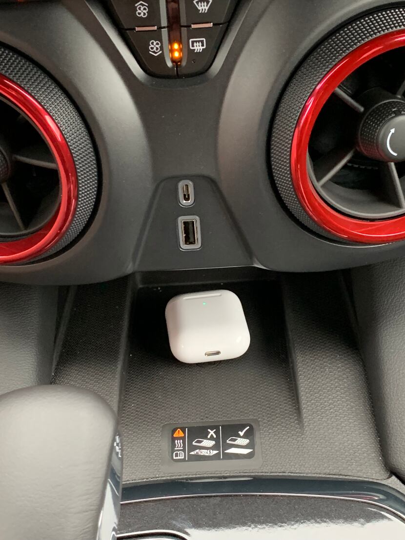 The 2019 Blazer RS AWD has USB-A and USB-C ports along with a wireless charging mat that was...