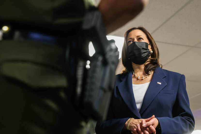 Vice President Kamala Harris visited U.S. Customs and Border Protection's El Paso central...