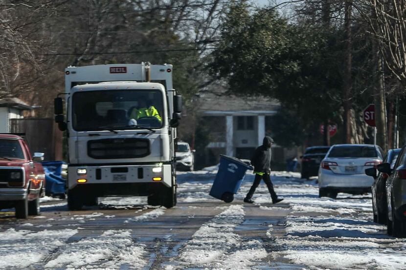 Garbage collection service continues its work around the city as temperatures start to rise...