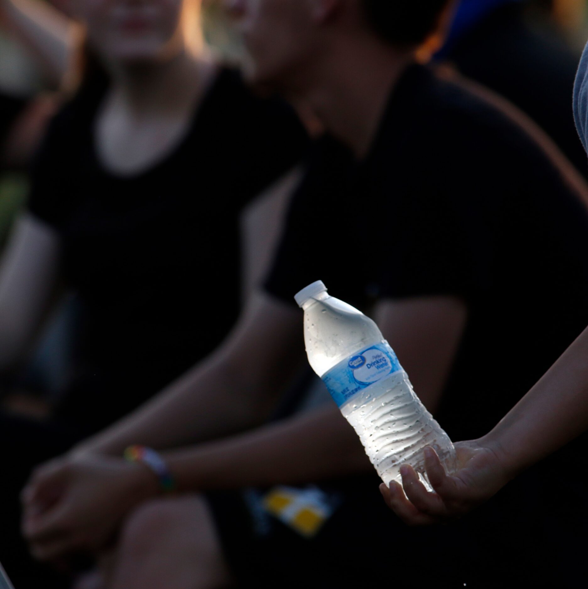 Cold bottled water was in abundance for Kaufman band members as the game time temperature...