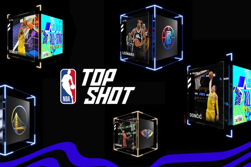 An NBA Top Shot moment featuring Luka Doncic (far right) recently sold for more than...