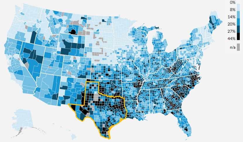 The Urban Institute tracks medical debt across the U.S. This map shows the percentage of...
