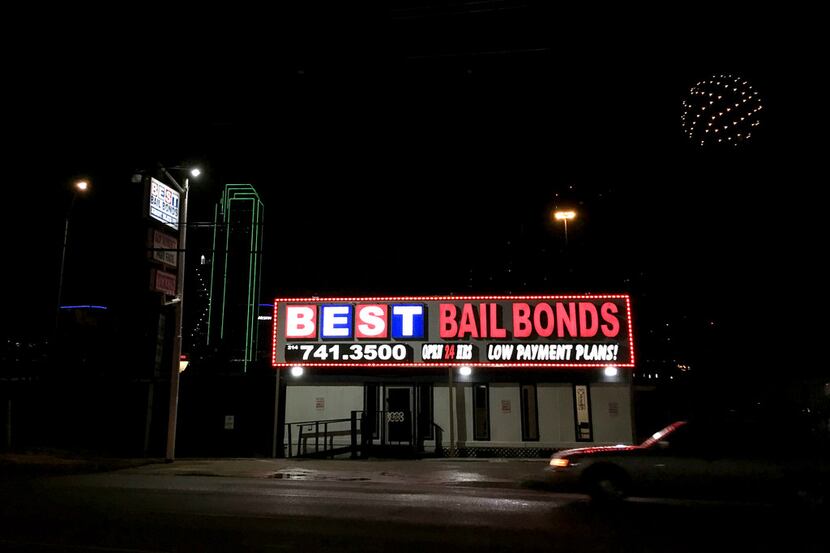 A bail bond business along Riverfront Boulevard in Dallas on Jan. 21, 2018. 