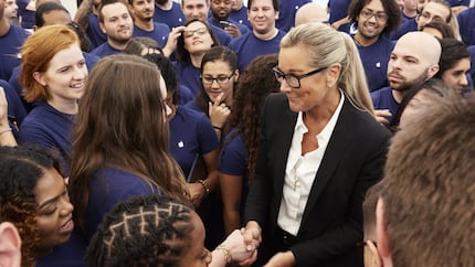 Apple World Trade Center store opened on Aug. 16 2016. Angela Ahrendts, Apple s senior vice...