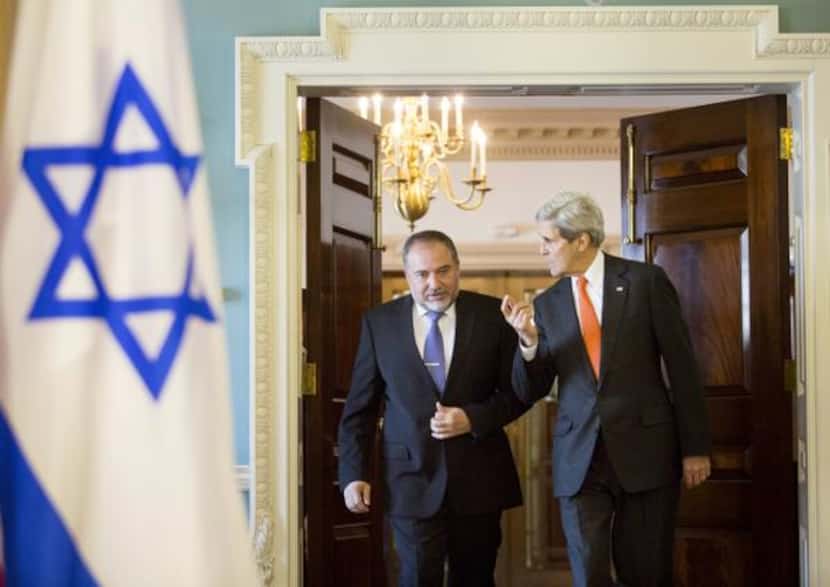 
Secretary of State John Kerry, with Israeli Foreign Minister Avigdor Lieberman, has said...