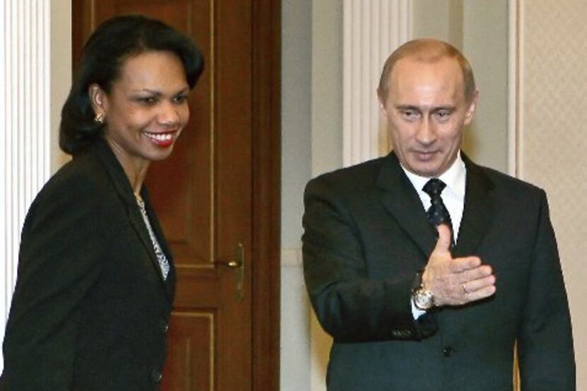 Secretary of State Condoleezza Rice met with Russian leader Vladimir Putin for talks in...