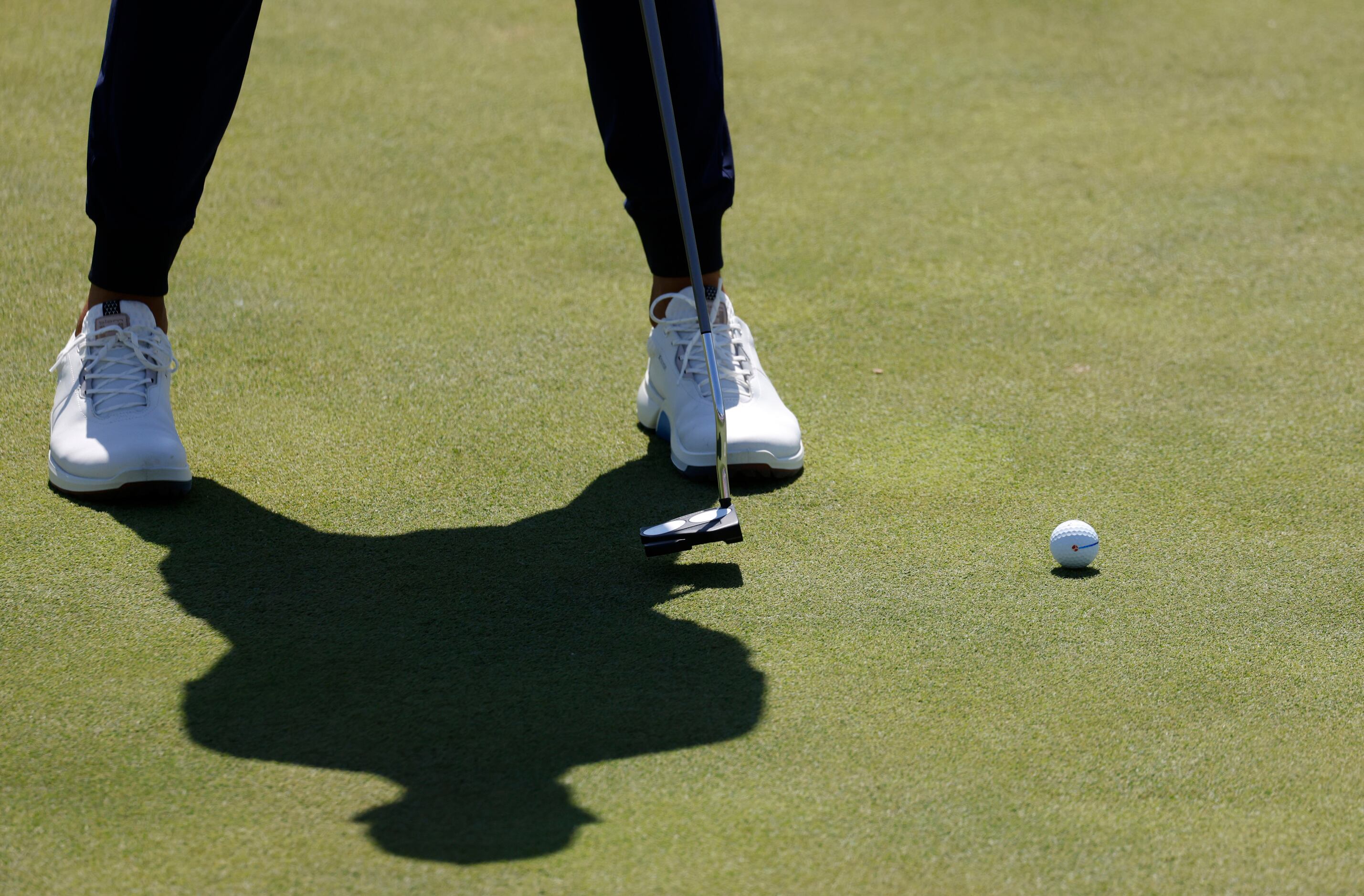 Erik van Rooyen watches his putt on the 12th hole during round 1 of the AT&T Byron Nelson ...