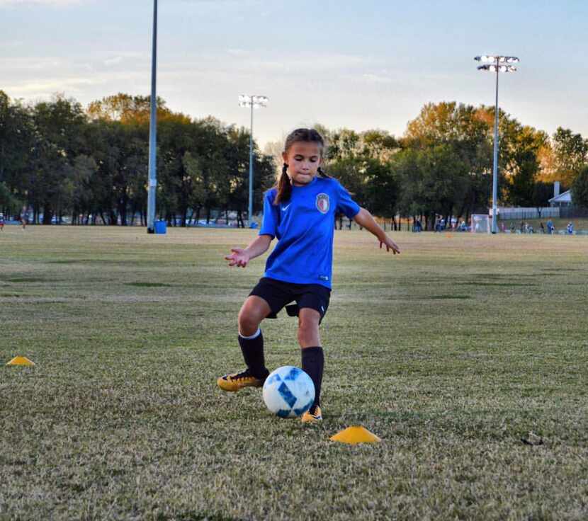 Sophie Beracochea es la capitana del Sub-10 de la academia São Paulo Texas FC de McKinney.