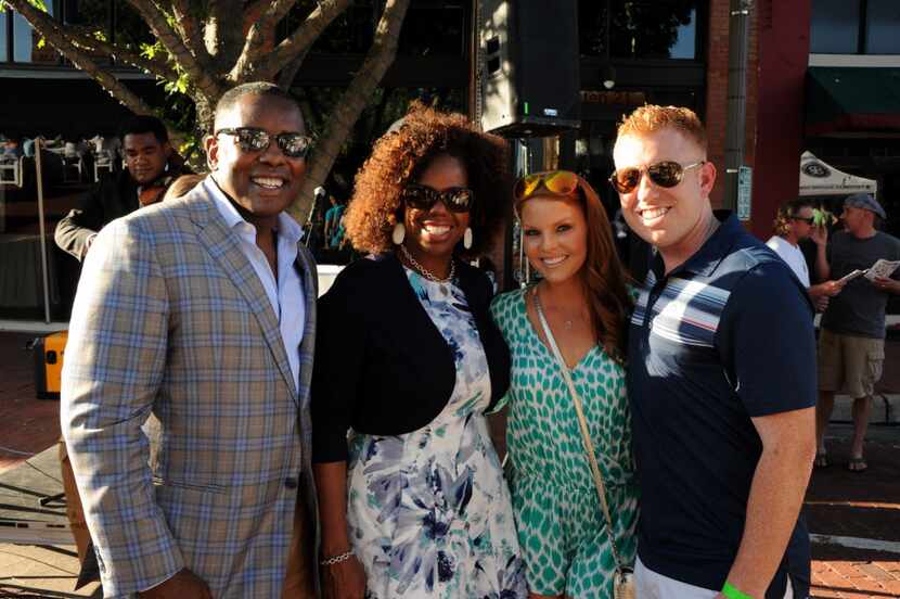 Plano Mayor Harry LaRosiliere and wife Tracy with Brandi and Bryan Redmond of The Real...