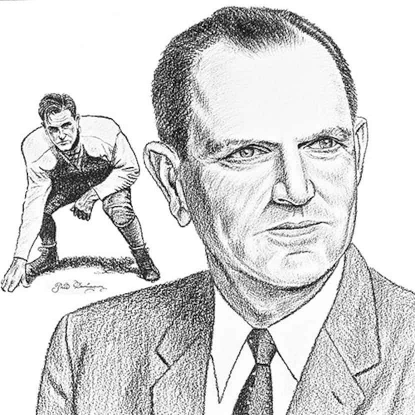 A caricature of TCU coach Abe Martin.