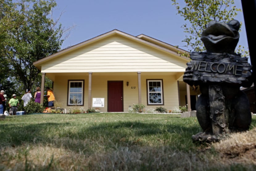 Congrove’s new home is one of seven McKinney homes that are part of Habitat for Humanity...