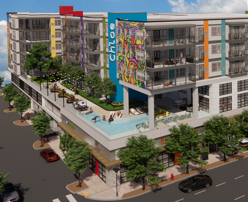 The Chloe at SoGood apartments are the first phase of the redevelopment along South Good...