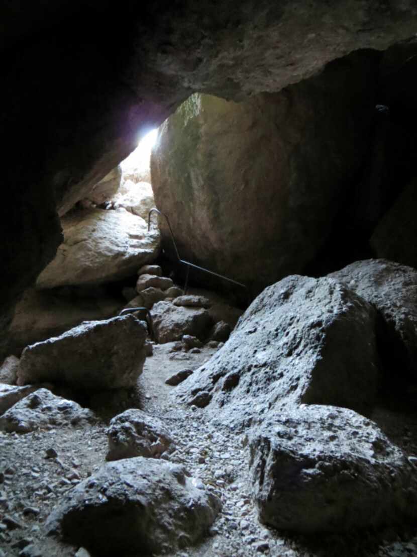 Two talus caves in Pinnacles National Park require a flashlight for navigation. In them...